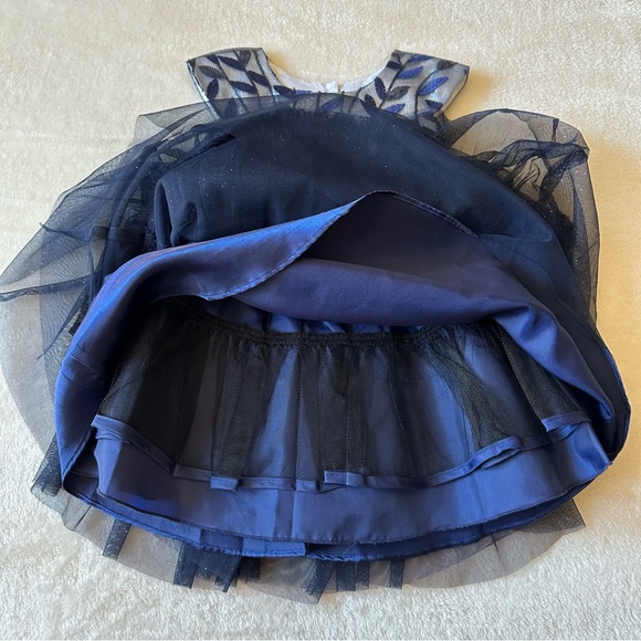 Midnight Blue Sparkly Girl Dress 3T - Picture 10 of 11